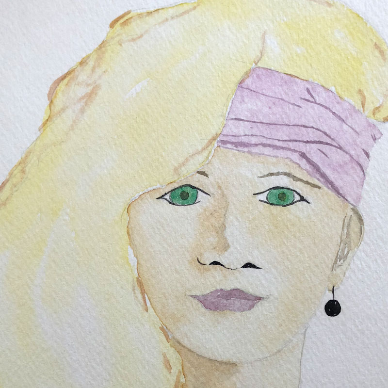 watercolor hippie