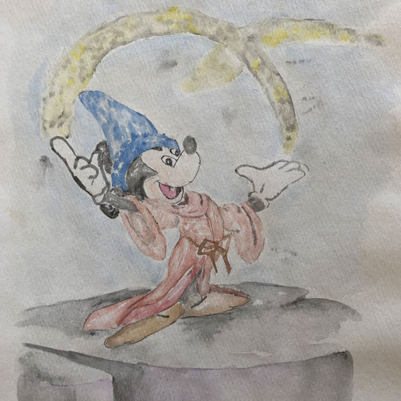 watercolor mickey mouse